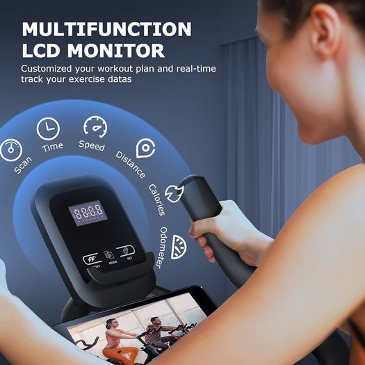 SUMMER SALE | Exercise Bike Indoor Cycling Bike for Home Gym Use with LCD Display, Ipad Holder & Comfortable Seat Cushion Bike Fitness for Home Training Cardio Workout