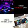 Large UV Reactive Gaming Mouse Pad Monkey Design Polyester Desk Mat Washable Rubber Base Free viewing Image 5