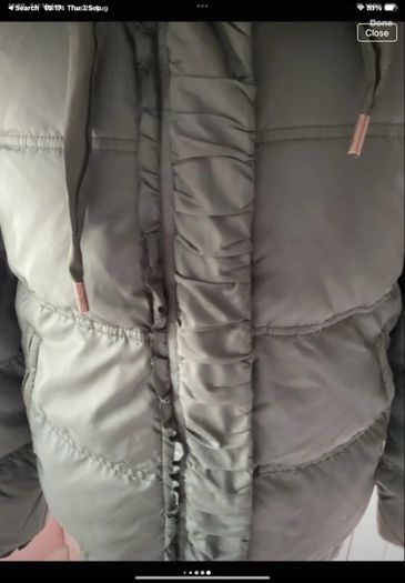 puffer jacket feather & down juicy couture hooded jacket medium