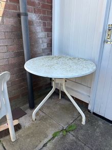 Small Round Metal Garden Table