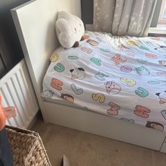 Kids Single, Malm Bed, Ikea, 2 drawers