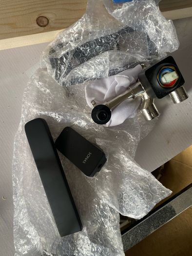 Wall mounted Matt black bathroom tap