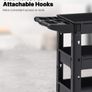 Heavy Duty 3 Tier Utility Service Cart 250kg Capacity with Lockable Wheels for Warehouse Garage and Workshop Image 5