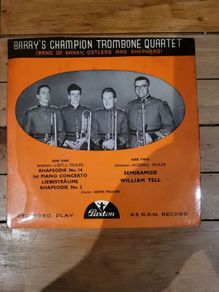 Barrys Champion Trombone Quartet Extended Play 45 RPM Paxton PEP 121 1963