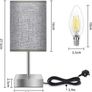 NEW Touch Control Table Lamp,3-Way Dimmable Bedside Lamps Nightstand Lamps with Flaxen Fabric Shade for Bedroom Living Room,LED Bulbs Image 5