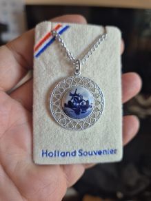Vintage Dutch Necklace with Windmill