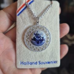 Vintage Dutch Necklace with Windmill