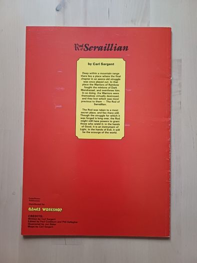 Dungeons & Dragons D&D The Rod of Serraillian - Vintage Fantasy RPG Scenario Module 1987