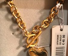 BNWT Gold Coloured Heart Bracelet by Soul