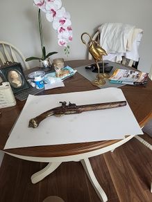 Antique flintlock pistol replica