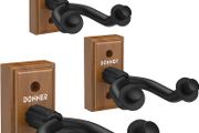 Guitar Wall Mount Hanger Black Walnut Wall Hook for String Instruments, Guitars, Bass, Folk Ukulele, Violin, Mandolin Banjo, Guitar Wall Holder (FREE SHIPPING)
