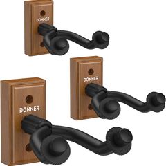 Guitar Wall Mount Hanger Black Walnut Wall Hook for String Instruments, Guitars, Bass, Folk Ukulele, Violin, Mandolin Banjo, Guitar Wall Holder (FREE SHIPPING)