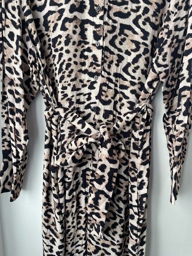 Gallery leopard shirt dress size 16 New