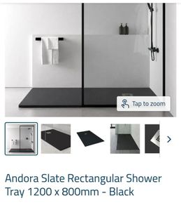 Slate shower tray 1200x800