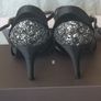 Principles Black Glitter Strappy Sandals.  Size EU 36.  UK 3. Image 8