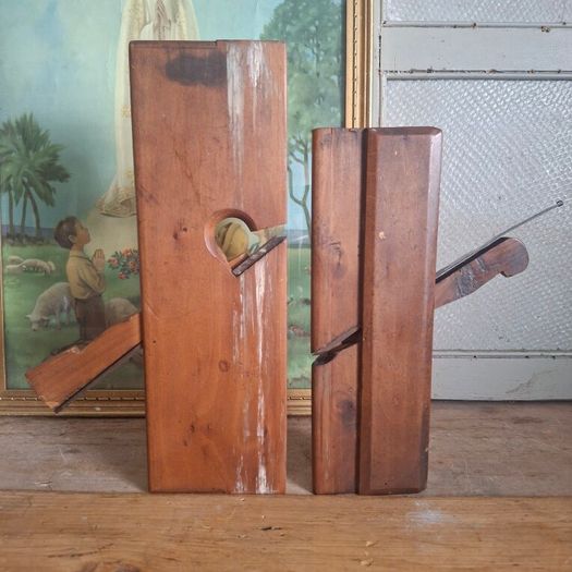 Pair of Antique French Wooden Joinery Planes