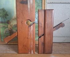 Pair of Antique French Wooden Joinery Planes