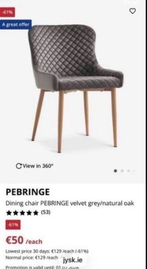 Jysk dining chairs