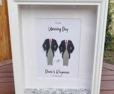 Mr and Mr Wedding 3D Memento Frame