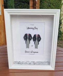 Mr and Mr Wedding 3D Memento Frame