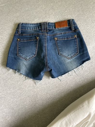 Denim short shorts