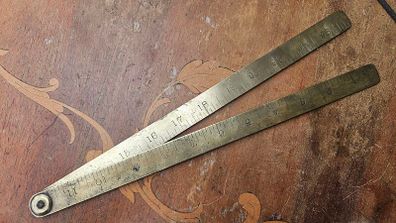 Brass 24" folding ruler