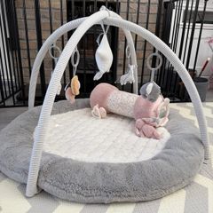 Mama and Papa Playmat with Tummy Time Roll