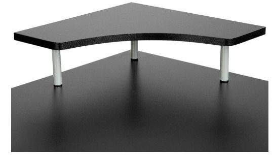 Computer Desk Office Table with Extendible Keyboard Shelf and Two Drawers Various Colour Black