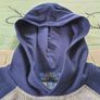 Ralph Lauren Boys Sweatshirt Gray Hoodie Navy Sleeves 10 to 12 Years Large Image 2