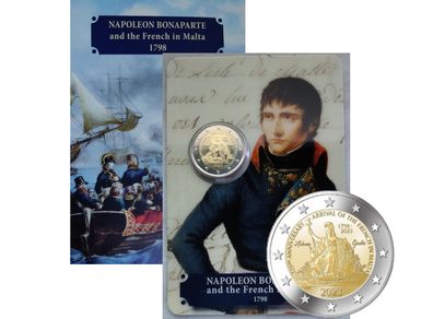 Malta 2 Euro Base Metals Brilliant Uncirculated Coin 2023 - Napoleon Bonaparte