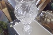 a cut glass candle holder