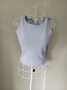 bnwt blue crop top