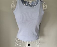 bnwt blue crop top