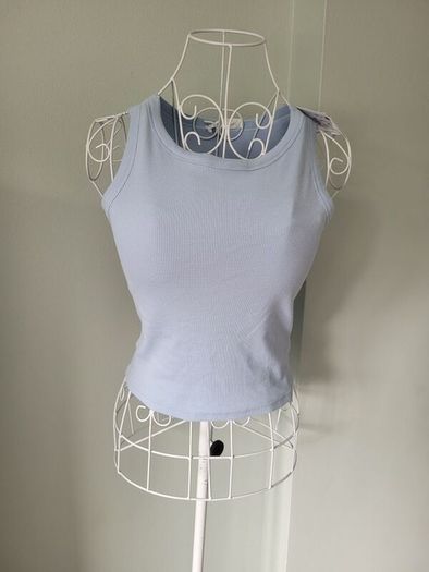 bnwt blue crop top