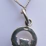 Vintage Sterling Silver Birthstone Claddagh Pendant Necklace 2,5g Length 18" Image 10