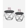2 x side table  Coffee Table Set White-Black or Brown 2 Pieces Image 5