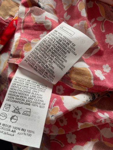 dress mini & Other Stories Printed Scallop Wrap Mini Dress Women's Red Floral size 10