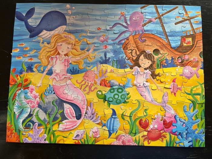 Magical Mermaid 100 Piece Jigsaw Puzzle EUC