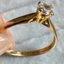 18 ct gold Solitaire ring Image 7