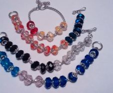 Pandora Style Faceted Glass Beads