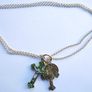 Vintage Two Crosses and a Medallion on a Chain Image 9