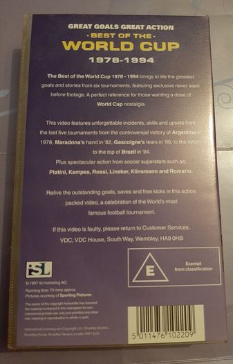 video world cup 1978-1994 collectable