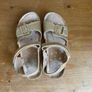 Girls Sparkly Gold Sandals Image 3