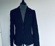 Guess Jeans navy pinstripe jacket