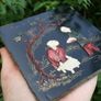 Antique Chinese Carved Picture with Hand Inlay Mother of Pearl 5" x 5" Image 8