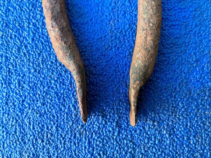 Antique fire tongs