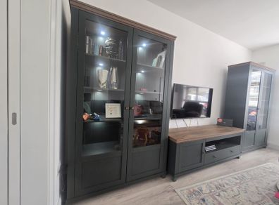 Wooden Display Cabinets + TV stand set