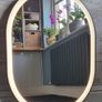 LED Bathroom Mirror 60x80cm Sensor Loft Bright Makeup Black Cover Frame Image 2