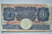 1940, Bank of England 1 one pound note.