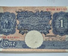 1940, Bank of England 1 one pound note.